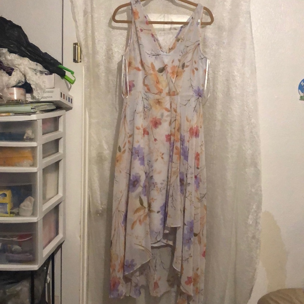 calvin klein high low dress